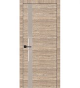 Полотно ЛЕСКОМ дверное Экшпон GrandRoyal-2 вяз каньон, стекло коричневое 200*60
