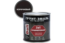 Грунт-эмаль DALI графитовая по ржавчине коричневый 0,75л