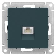 Розетка AtlasDesign комп. RJ45 кат. 5Е,механиз изумруд ATN000883