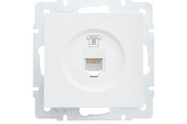 Розетка LEZARD VESNA телефонная, евро, белая 742-0288-137 (механизм)