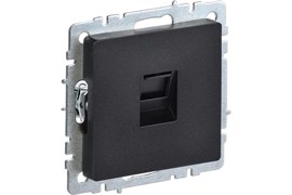 Розетка BRITE компьютерная RJ45 кат.5E чёрная BR-K10-1-K02