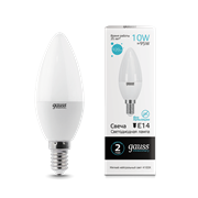 Лампа GAUSS LED Elementary Candle 10W E14 2700K 1/10/100