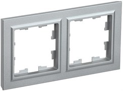 Рамка BRITE 2-ая алюминий BR-M22-K47