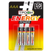 Элемент питания Трофи LR03-4BL/AAА-1,5V (4шт) блистер 2048