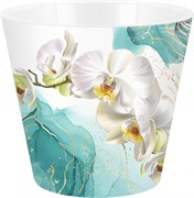 Горшок для цветов InGreen London Orchid Deco D160мм 1,6л, дренаж.вставка,голубая орхидея IG619610520