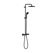 Душевая система GROHE Vitalio Start 250 с термостатом, круглый верхний душ, черный матовый 266772430