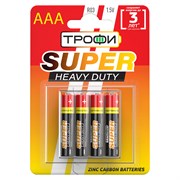 Элемент питания Трофи R03-4ВL/AАA-1,5V (4шт) блистер 3154