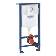 Инсталляция GROHE SOLIDO 3в1 для подв.унитаза,наклад.панель Skate Air (круглая) для монтажа 38956000
