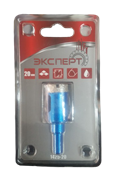 Коронка ЭКСПЕРТ буровая алмазная по стеклу и керамической плитке,трехгран.хвостовик,20х50мм 1425-20