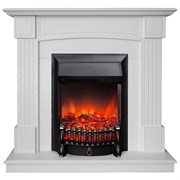 Каминокомплект REALFLAME Andrea (белый) Fobos Lux Black