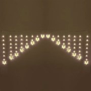 Гирлянда для дома БАХРОМА Снежинка 2,5м*1/0,1м 136 ламп LED 8реж IP-20 Теплый белый (соединение) 72