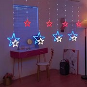 Гирлянда для дома БАХРОМА Звездопад 3м*0,8/0,5м 672 лампы LED прозр.пров 8реж IP-20 Мультицвет(соед