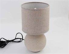 Лампа настольная ESTARES ALFA 1xE14 R-125x150x265-BEIGE/BEIGE-220-IP20 УУО00004421