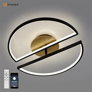 Люстра ESTARES управляемая светодиоднаяWOODY LOFT 75W 3R-APP-500x135-BLACK/WOOD-220-IP20 УУО00004886