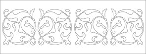 Трафарет DECOR Т27 Бордюр 600*223мм.1мм