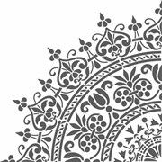 Трафарет DECOR Т4 Четверть от Т2 (мандала) 390*445мм (1мм)