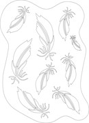 Трафарет DECOR Т30 Перья 579*641мм (1мм)