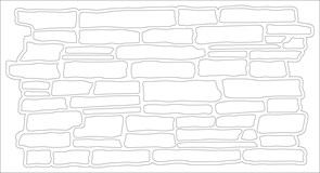 Трафарет DECOR Т39 Дикие кирпичи 800*425мм (2мм)