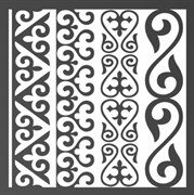Трафарет DECOR Т46 Национальный узор 600*600мм (1мм)