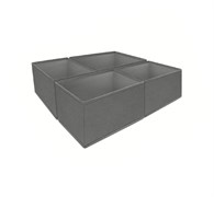 Набор PRIMA HОUSE коробок 26*26*13, 26*14*13, 20*16*13 для хранения 4шт М-18 (10)