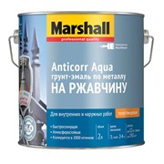 Грунт-эмаль MARSHALL ANTICORR AQUA полуглянцевая белая 2л 5255646