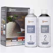 Аэрозоль CERTA эффект кракелюра, базовый слой-серебро, финишный слой-черный