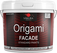 Краска SAKURA водно-дисперсионная фасадная Origami FAÇADE (facad du-fa) 15кг