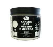 Краска НОВБЫТХИМ для мебели и декора, акриловая белая 0,5кг 6004