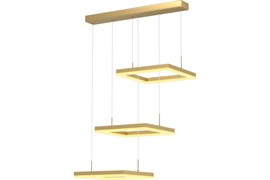 Люстра светодиодная RITTER RIVO диммируемая ДУ, 3 режима 670*340*1000 106Вт 32м² бел/золото 52089 8