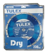Круг TULEX отрезной алмазный универсальный, сегментный, для УШМ, 230мм*22,2мм 8011230