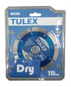 Круг TULEX отрезной алмазный универсальный, сегментный, для УШМ, 115мм*22,2мм 8011115