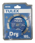 Круг TULEX отрезной алмазный универсальный, сегментный, для УШМ, 105мм*22,2мм 8011105