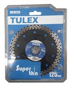 Круг TULEX отрезной алмазный супертонкий, влажная резка, сплошной, для УШМ, 125мм*22,2мм 8010125