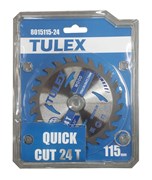 Диск TULEX пильный БЫСТРЫЙ РЕЗ, по дереву, 115х22,23мм, 24Т 8015115-24