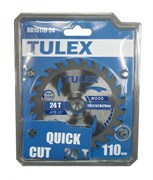 Диск TULEX пильный по дереву, 110х20мм, 24Т 8015110-24