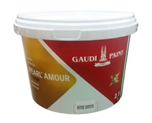 Краска декоративная ГАУДИ PEARL AMOUR (перламутр) акриловая Белое золото 2,5кг