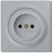 Розетка ONEKEYELECTRO Florence без заземления, винтовые контакты, серая 1Е10301302