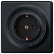 Розетка ONEKEYELECTRO Florence с заземлением, винтовые контакты, черная 1Е10201303