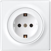 Розетка ONEKEYELECTRO Florence с заземлением, винтовые контакты, белая 1Е10201300