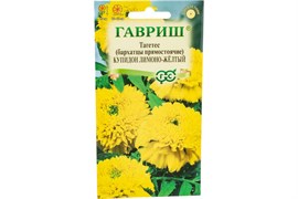 Семена ГАВРИШ Бархатцы прямостоячие Купидон лимонно-желтый (20см) 0,05г