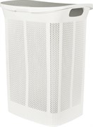 Корзина для белья KEEPLEX Ajur с откидной крышкой 50л 43х34х59см белое облако KL410111048