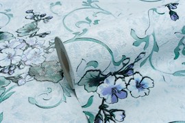 Обои ЛАНИТА ВКС Саманта декор (бирюзовый) ВКС5-1333 0,53*10,05м (1упак-16рул)