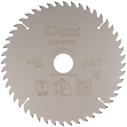 Диск пильный CUTOP Profi Plus по дереву 48 зуба 210мм 75-21048Т