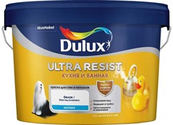 Краска Dulux Ultra Resist Кухня и Ванная мат BW 2,5л 5757354