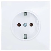 Розетка LEZARD ZIMA с/з, ПБТ, безвинтовой зажим, белая 704-0288-122BQC