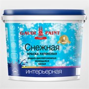 Краска воднодисперсионная ГАУДИ Снежная интерьерная моющаяся 24кг