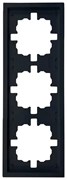 Рамка LEZARD ZIMA 3-ая горизонтальная, черный бархат 704-4200-148