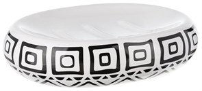 Мыльница MOROSHKA Nomads 10,5х13,5х3,5см, белый-серый 915-311-02