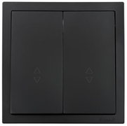 Выключатель LEZARD ZIMA двойной, проходной, зажим, черный бархат 704-4288-106QC