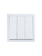 Выключатель LEZARD ZIMA тройной, зажим, белый 704-0288-109QC